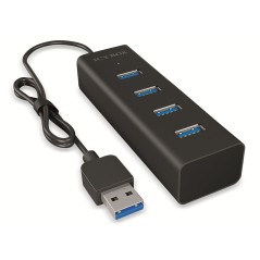 "RaidSonic ICY BOX IB-HUB1409-U3 Hub - 4-Port USB Hub for Effortless Connectivity & Fast Data Transfer | 4250078165873"
